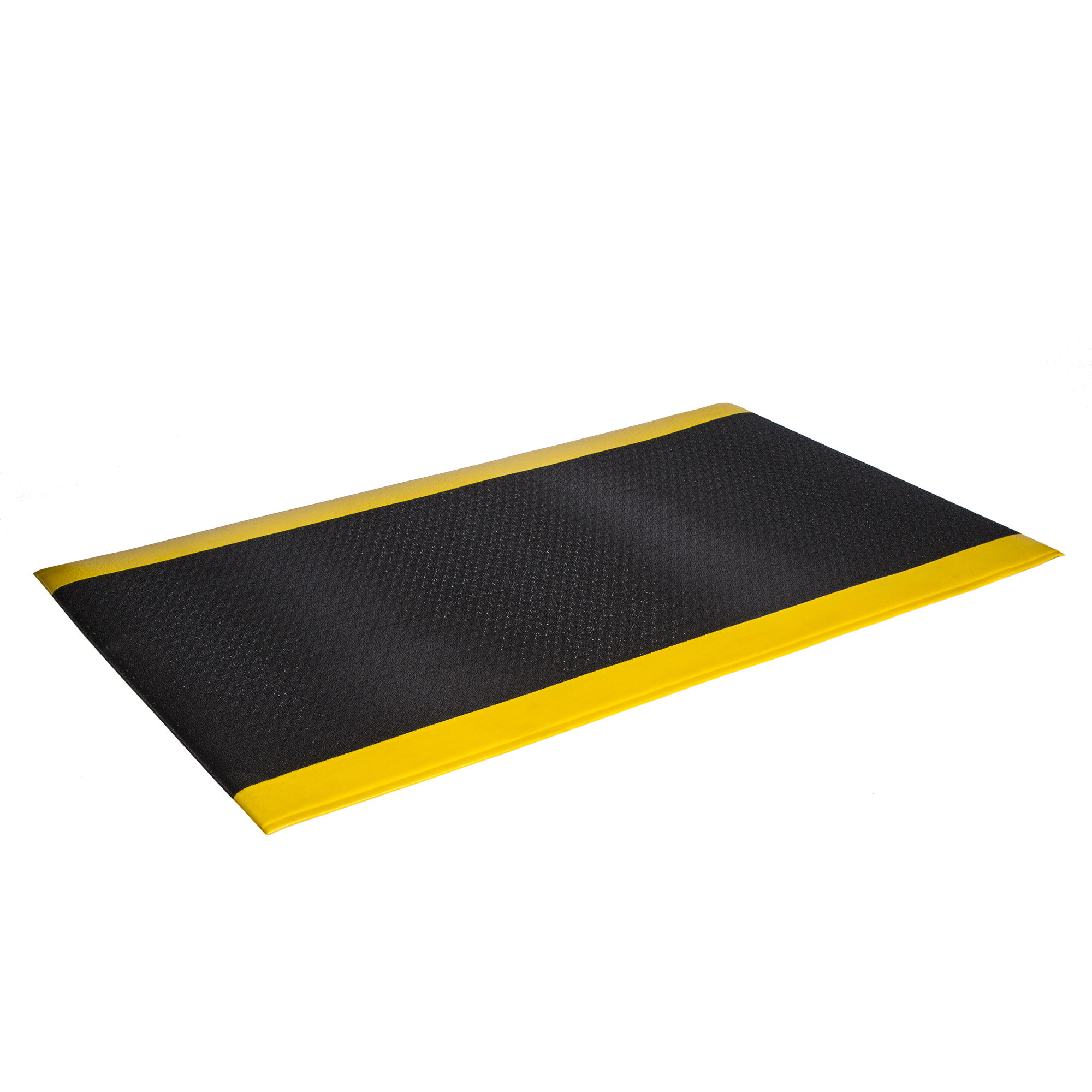 Crown Matting Technologies, Wear-Bond Tuff-Spun Pebble 2ft.x3ft. Black w/Yellow, Width 24 in, Length 36 in, Thickness 9/16 in, Model# WB 0023YP